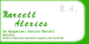 marcell alexics business card